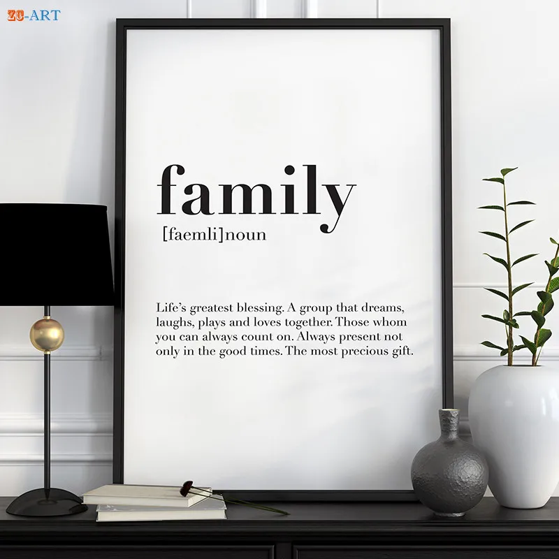 nordic minimalist family quote wall art canvas poster print painting