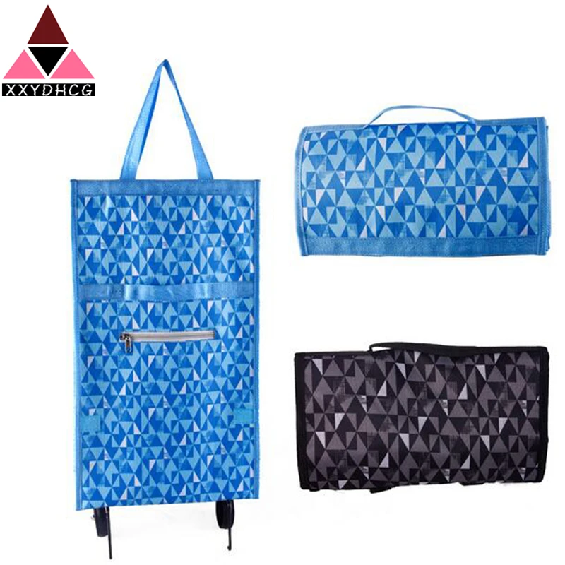 

Folding Portable Ms.Shopping Bags High Capacity Women Shopping Food Organizer Trolley Bag on Wheels Bag Buy Lady Vegetables Bag