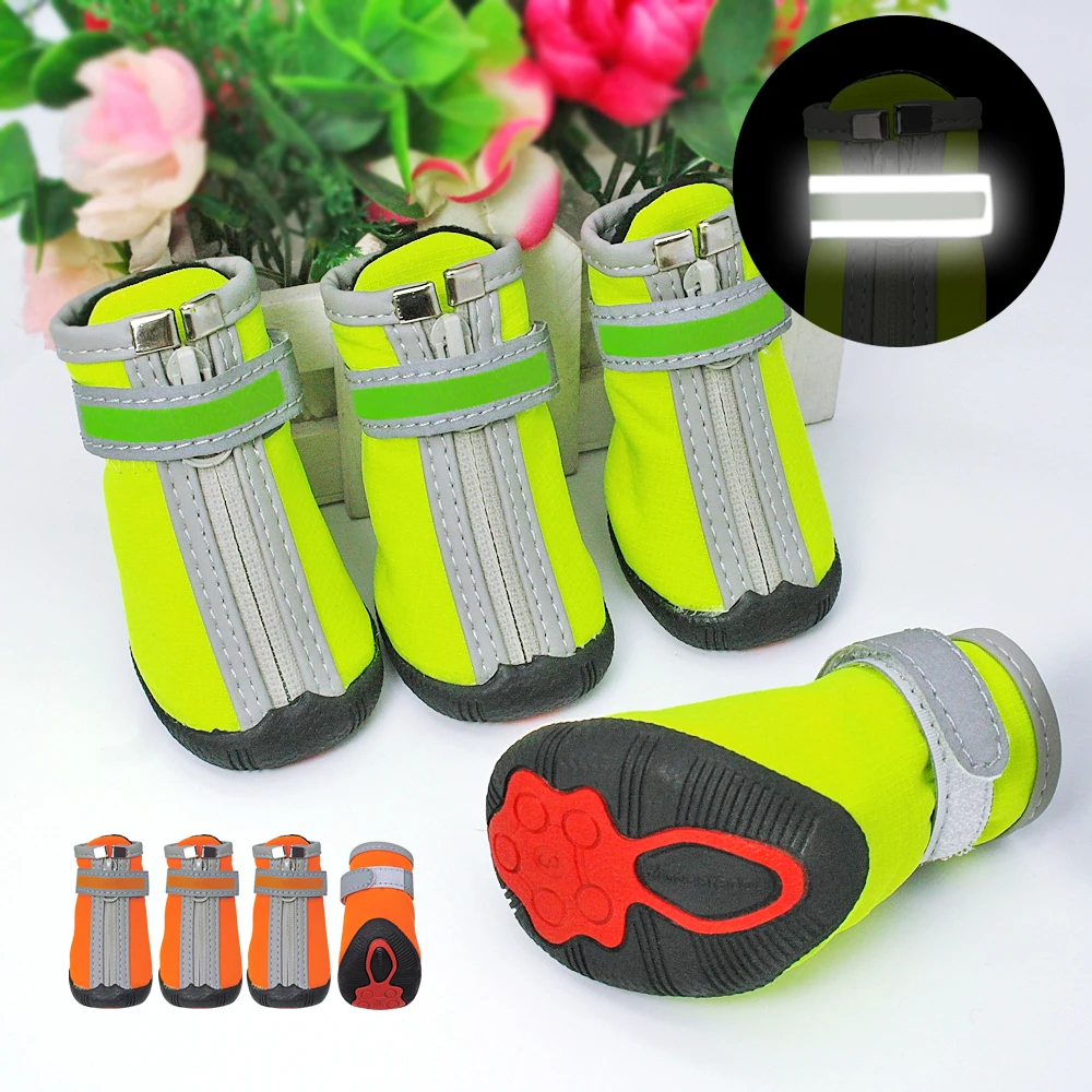 

Waterproof Dog Shoes for Large Dogs Anti-slip Winter Reflective Pet Rain Boots Footwear for Small Big Dog Size 5