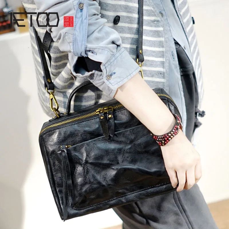 

EUMOAN British retro handmade cowhide leather shoulder diagonal diagonal bag casual small Sen Department of Japan and South