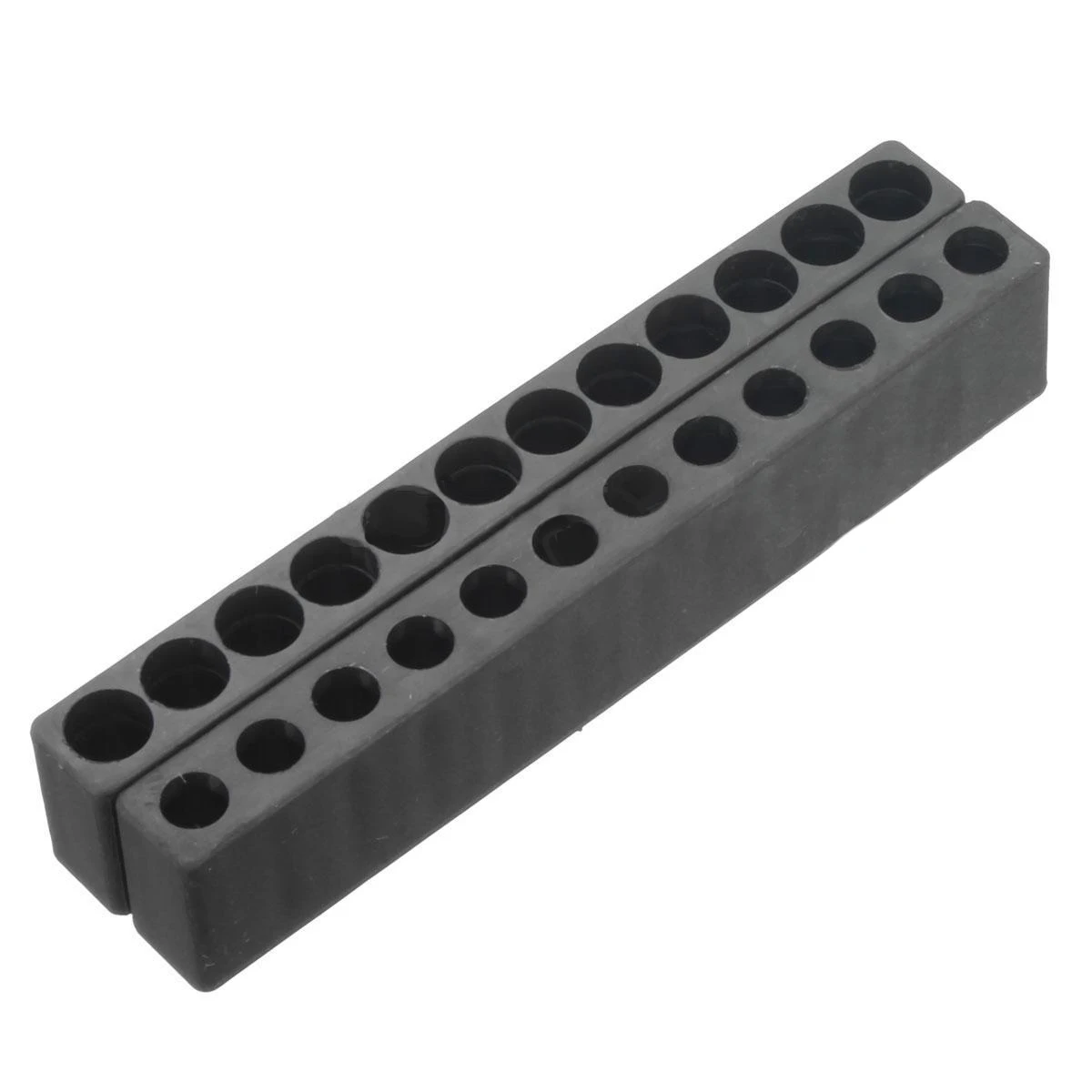 

10pcs 12-Hole Screwdriver Bit Holder Box Block Black For Six Angle 6.35mm Handle