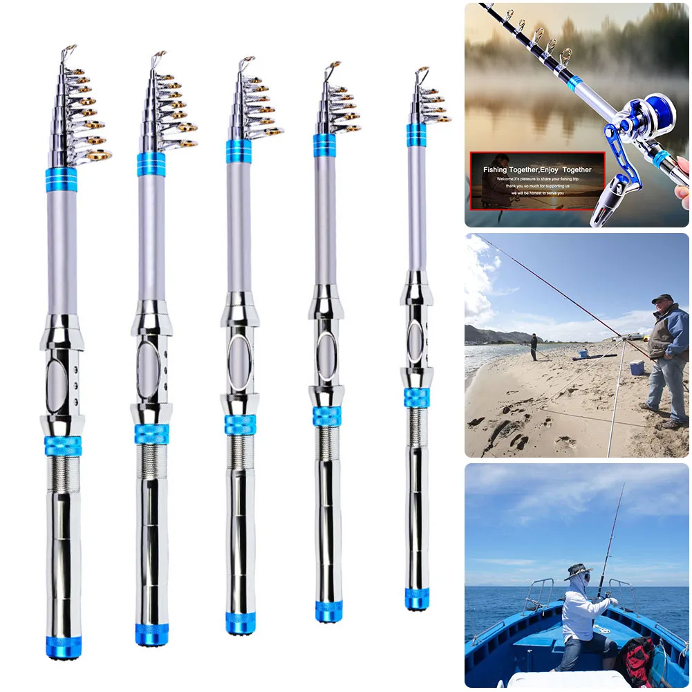 

1 Pcs Fishing Rod Ceramic Guided Ring Metal Handle Durable Portable Outdoor Fishing Distance Throwing Rod for Anglers Sea