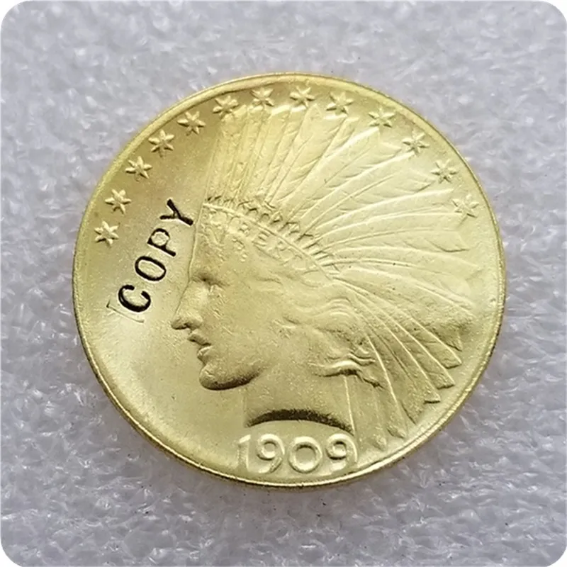 США 1909 $10 индийская голова золото копия памятные монеты копии монет медаль