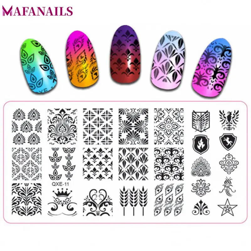 

1Pc Nail Stamping Plates Scorpion/ Medal/ Crown Pattern Nail Art Stamp Stamping Template Image Plate Stencil Nails Tool 6*12cm