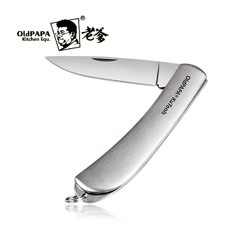 

Free Shipping OLdPAPA Stainless Steel Folding Fruit Knife Portable Fruit Peeling Knives Penitently Household Slice Fruit Knife