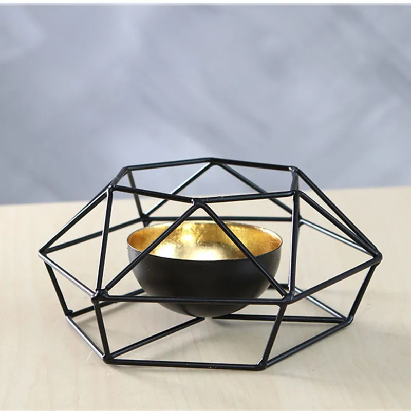 Europe Style Metal Candle Holder Gold Foil Cup Candle Stand Creative