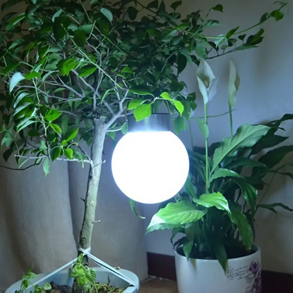 

Stainless Steel Ball Solar Power Outdoor Garden Lighting Rechargeable Hanging Lamp Waterproof LED Landscape Night Light Der