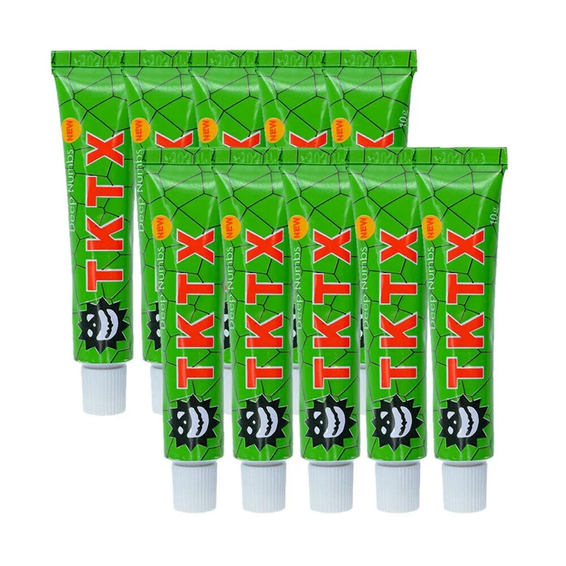

10Pcs 39.9%-40% Numbing T-Attoo Anesthetic Fast Skin Cream Semi-Permanent Green