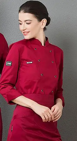 Chef Clothes Male Female Long-sleeved Kitchen Uniform Hotel Western  Restaurant Staff Overalls Food Service Breathable Wear H2020 - AliExpress