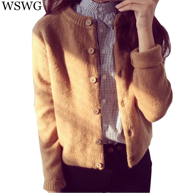 

2019 Spring Autumn Preppy Style Female New Women's Knitwear O-Neck Sweater Pure Loose Sweater Cardigan Sweater Coat Lady 60819