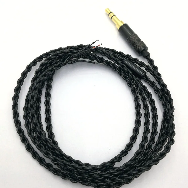 RY-c16 1,2 м DIY Замена кабеля 3,5 мм с серебряным покрытием Модернизированный проволока 4 многожильный провод кабель для ремонта Сделай Сам HIFI кабель для наушников