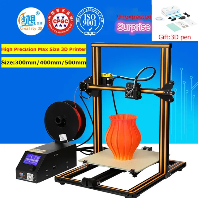 Best Offers Dual Leading Screws Rod Creality 3D CR-10 Series 3D Printer With Filament Monitor Alarm Gift A Set Of Beautiful 3D Pen 