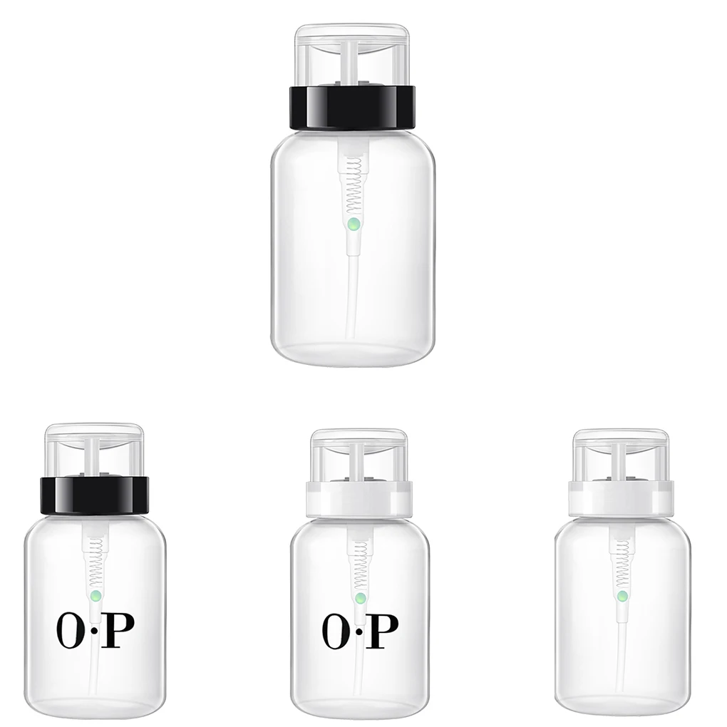

200ML Women Portable Cosmetic Tool Plastic Nail Art Pump Dispenser Spray Bottle Polish Remover Container