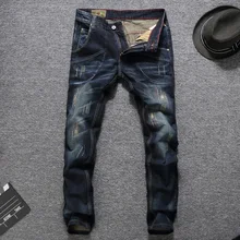 Italian Style Fashion Men Jeans Slim Fit Dark Blue Color Destroyed Ripped Jeans Homme Balplein Brand Jeans Men Motor Biker Jeans Italian Style Fashion Men Jeans Slim Fit Dark Blue Color Destroyed Ripped Jeans Homme Balplein Brand Jeans Men Motor Biker Jeans