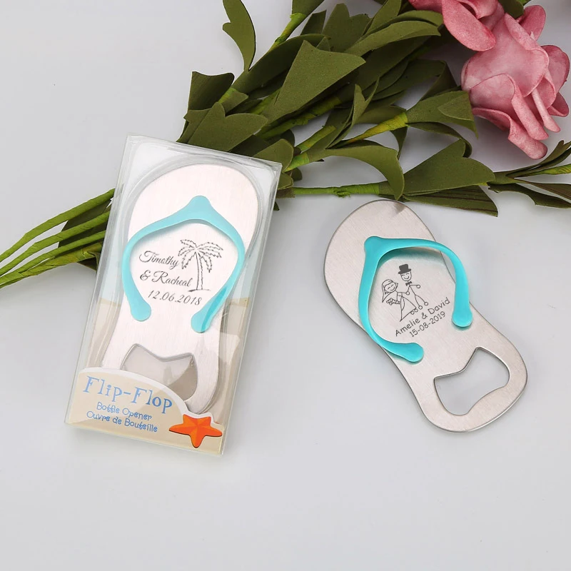personalized flip flops for wedding guests