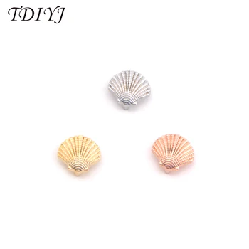 

TDIYJ Tropical Charm 10mm Alloy Sea Shell Slide Charm Mixed Colors For Stainless Steel Mesh Bracelets 12Pcs/lot