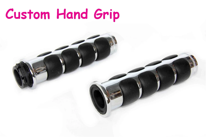 

motorcycle partsChrome Custom Handlebar Grips for Sportster Dyna Softail 1''
