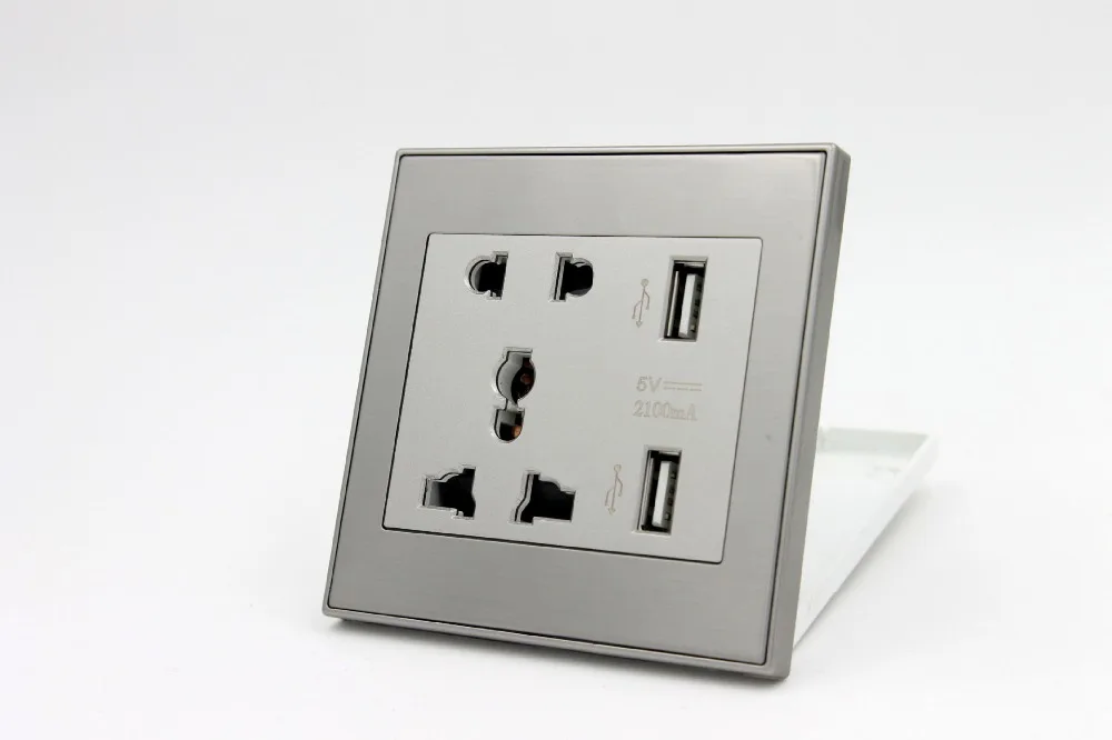 Бесплатная доставка DC5V 2100mA универсальная USB розетка AC 110 250V US UK EU AU настенная 2