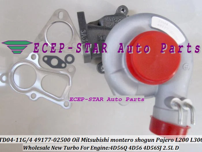 TD04-11G-4 49177-02500 Oil Cooled Turbo Turbocharger For Mitsubishi MONTERO SHOGUN Pajero II TD L200 L300 4D56 4D56SJ 4D56Q 2.5L D (5)