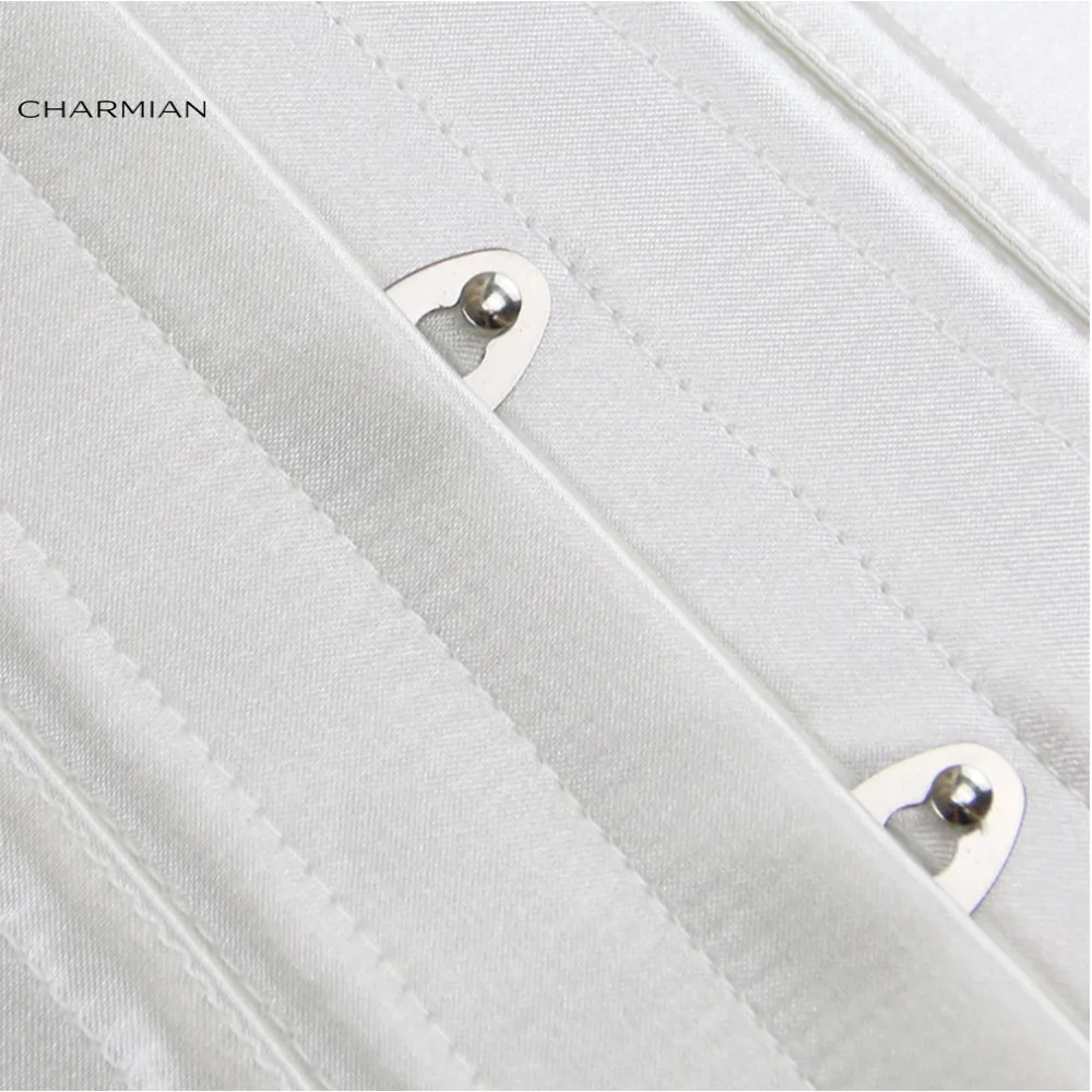 Женский корсет на косточках Charmian элегантный белый с двойными стальными