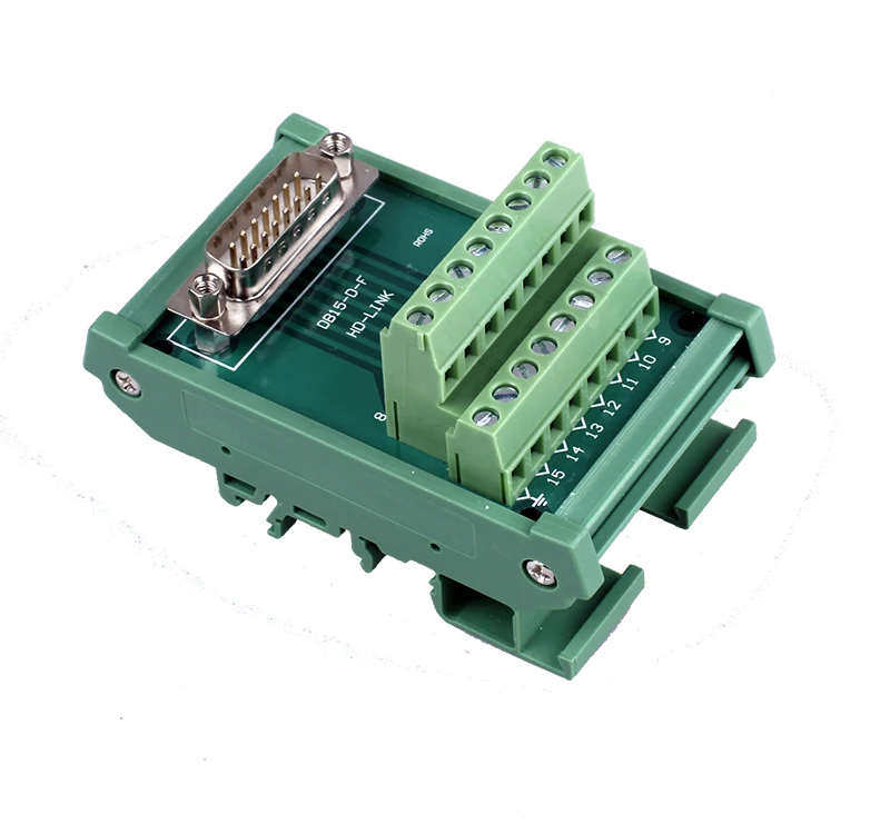 DB15 male D SUB 15 Pin Port Signals Breakout PCB Board Screw terminal
