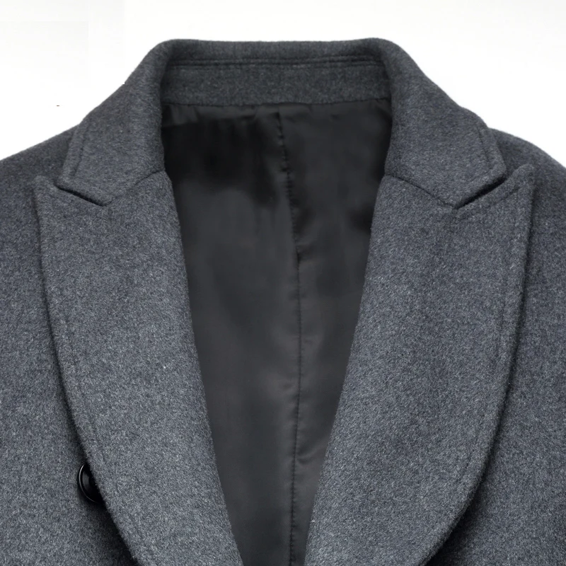 EICHOS, корейское Мужское пальто, модный двубортный кардиган, шерстяное пальто, мужское тонкое длинное пальто, новинка, Peacoat Manteau Homme