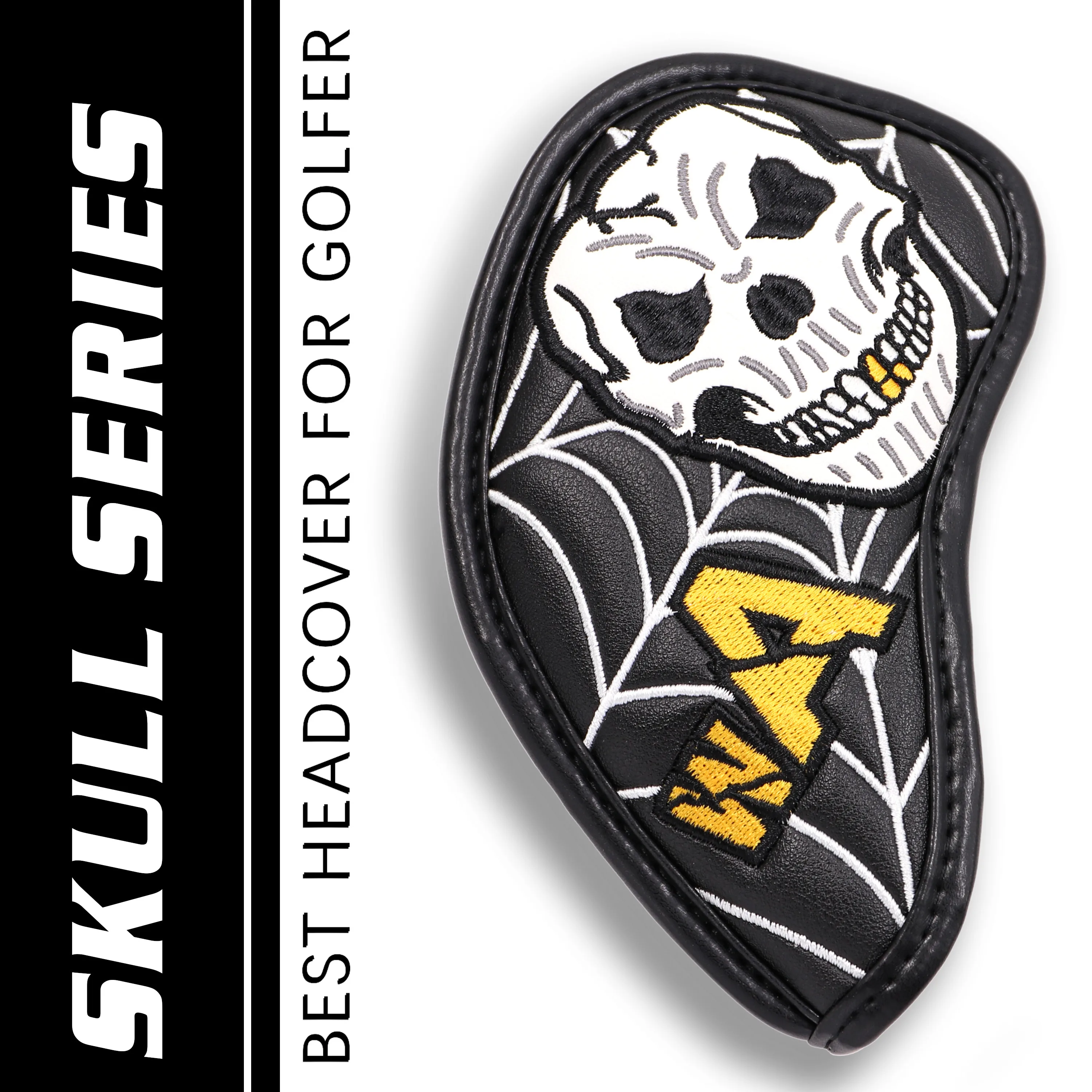 CHAMPKEY NEW Original Design Skull Golf Iron Headcover 10 PCS/SET High Quality Pu Leather Golf Head Cover