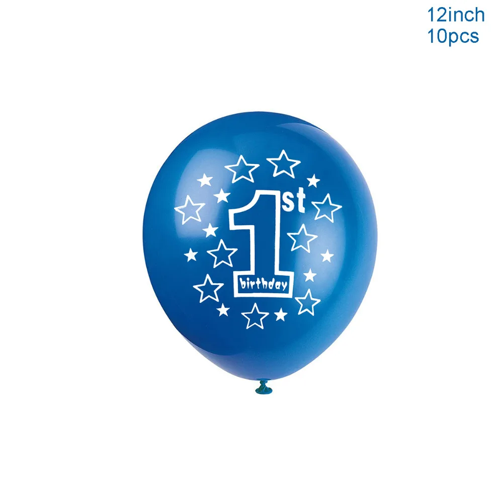 LAPHIL детский душ 10 шт. латексный воздушный шар "Конфетти" мальчик девочка 1-й День рождения воздушные шары мой первый день рождения украшения дети я один