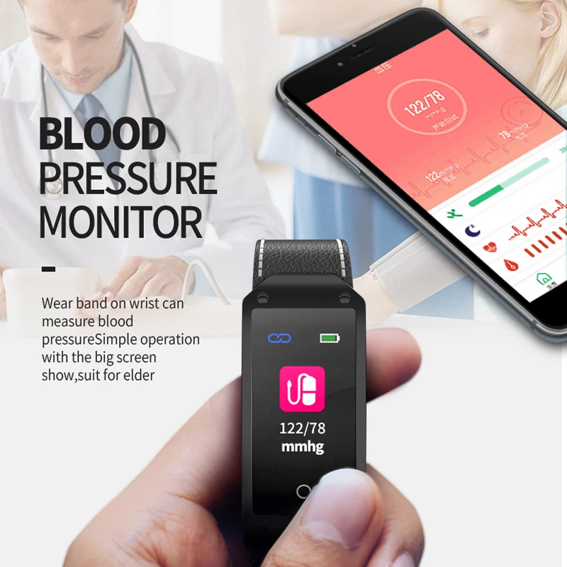 Uhoofit Bluetooth Smart Band Y2 сна монитор сердечного ритма крови Давление трекер Фитнес