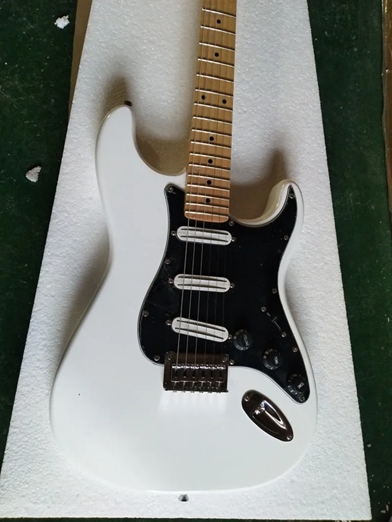 

Custom ST Electric Guitar three double designation sound pick-up white (colour) free delivery