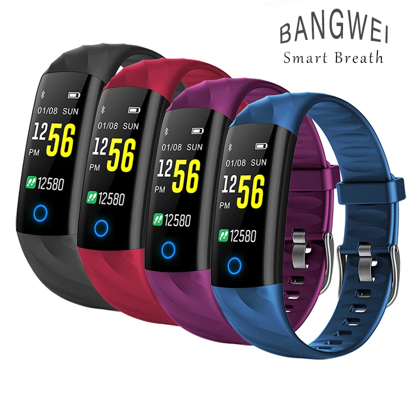 

BANGWEI Smart Sports Watch Heart Rate Monitor Blood Pressure Fitness Tracker Intelligent Ios Android + Box