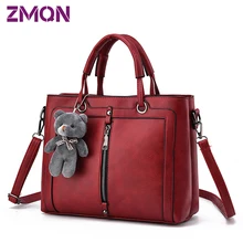 Luxury font b Women b font Leather font b Handbag b font Red Retro Vintage Bag