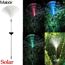 Mabor Solar Power Color Change Fibre Optic LED Light Lamp  Garden Outdoor Yard Path