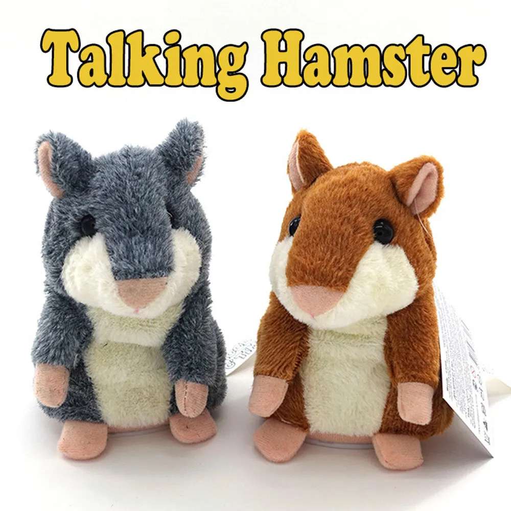 

Toys for children 1pcs Soft Plush Toy Kawaii Talking Hamster Record Nod Baby cotton Doll Happy Plush Buddy Mouse Gift
