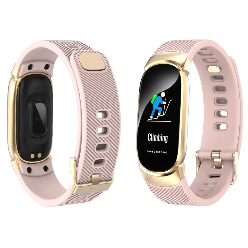 

New Sports Waterproof Smart Watch Women Smart Bracelet Band Bluetooth Heart Rate Monitor Fitness Tracker Wristband Metal Case