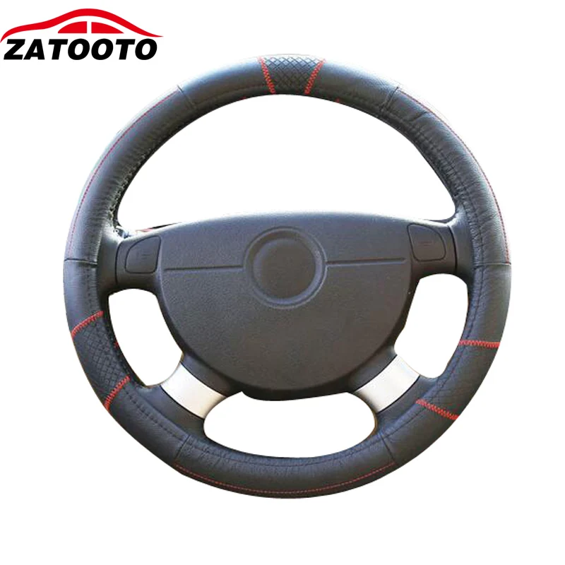 Universal Anti-slip Blue Car Steering Wheel Covers 38cm //15inch ZATOOTO Steering Wheel Cover Leather
