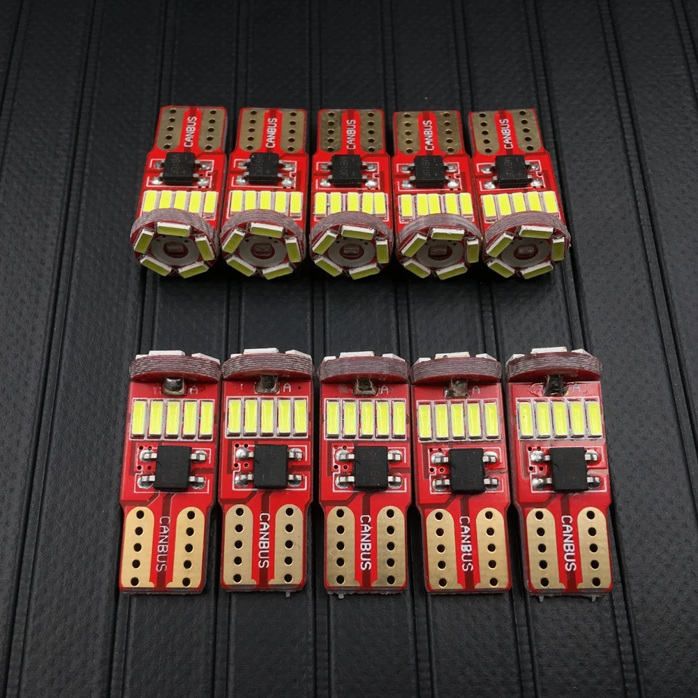 Светодиодная лампа Canbus LED T10 W5W 168 194 4014 SMD 15 Led белая для парковочных огней без