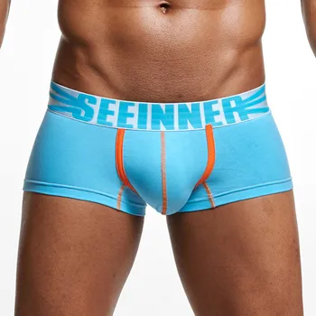 

Sexy Men Boxer Soft Breathable Underwear Male Comfortable Solid Panties Underpants Cueca Boxershorts Homme For Men #30