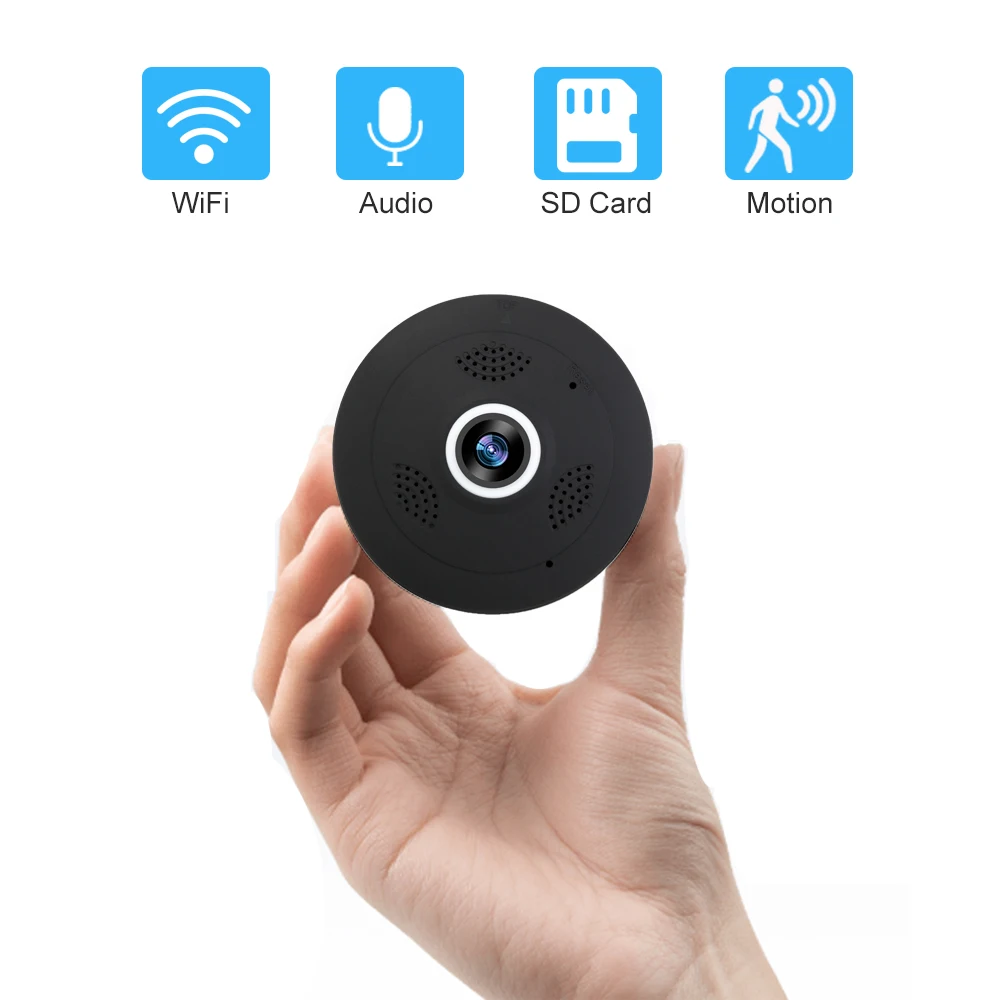 

Wifi Camera 360 Degree Panoramic 1080P Wireless FishEye Two Way Audio 960P HD Security Surveillance Camera Night Vision P2P