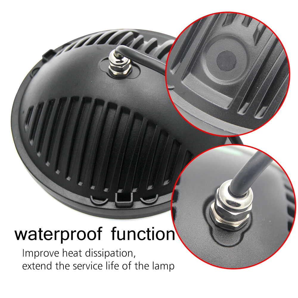 CO LIGHT 7 Inch 80W LED Headlight Hi/Lo 12V Fog Light DRL Auto Driving Parking Light for Jeep Hummer Land Rover Lada Car-Styling