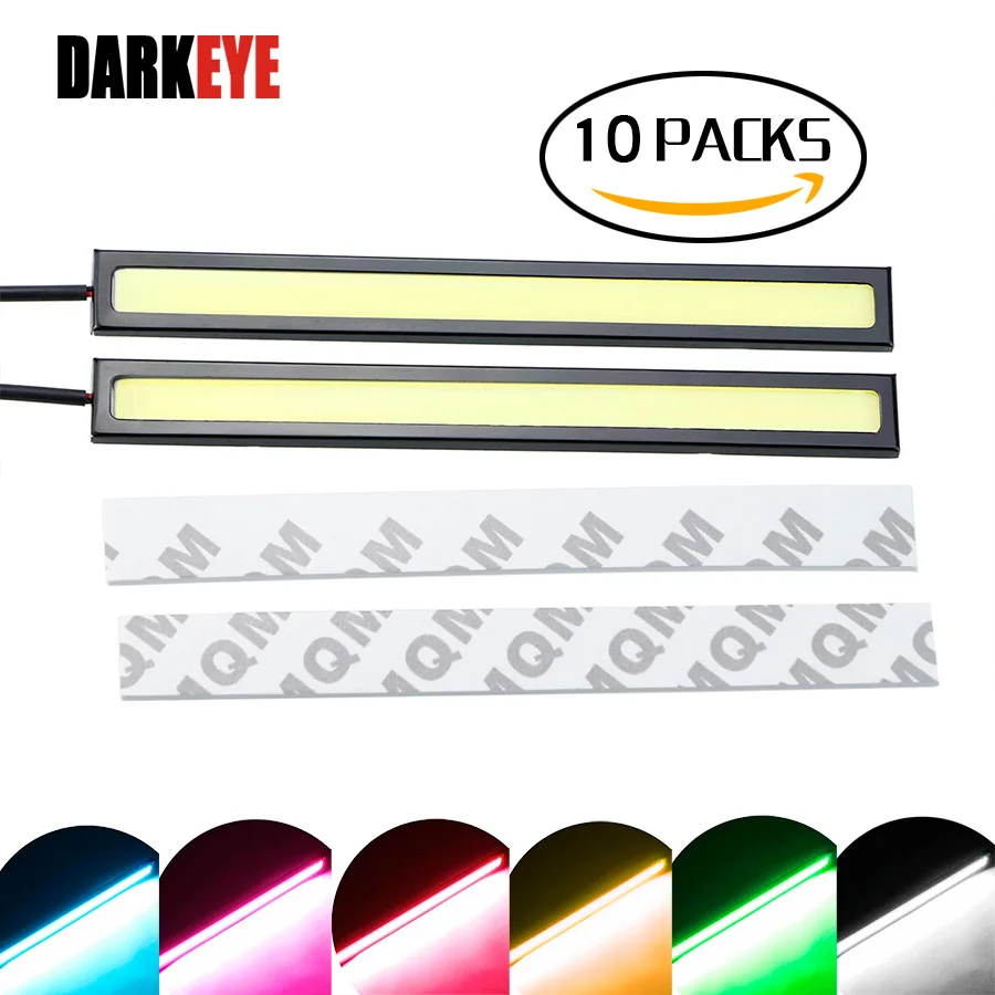 

Wholesale 10Pcs/lot Auto Car Driving Daytime Running lights DC 12V DRL 14-17cm COB LED waterproof Fog lamp car styling BF