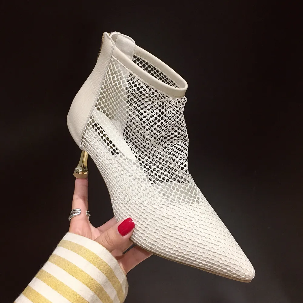 Botas mujer feminina/Женская обувь модные Универсальные дышащие ботинки на шпильке