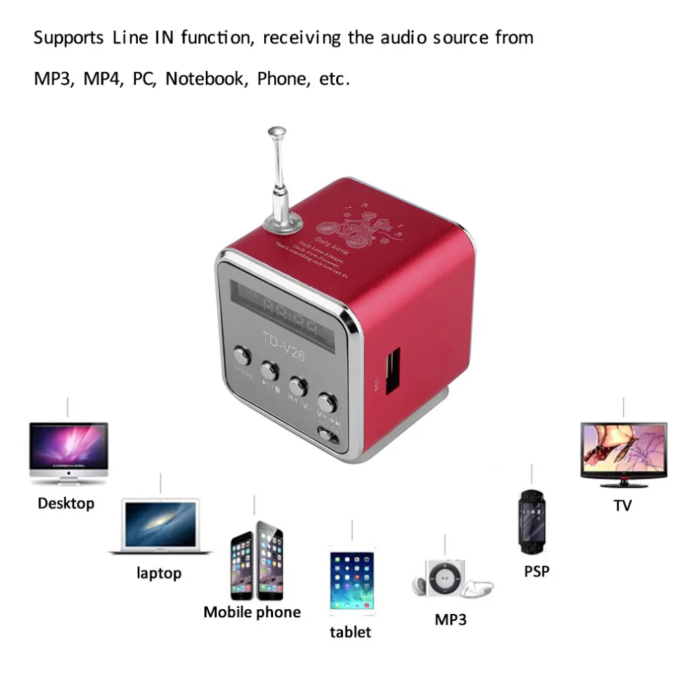Mini Micro USB Stereo Portable Speaker Music Player FM Radio PC MP3 //4 Notebook