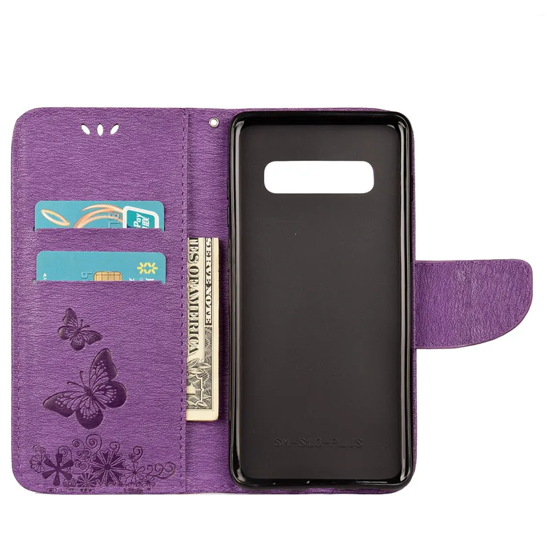 Leather Case on For Etui Samsung Galaxy S10 S8 S9 Plus S7 Edge A6 A7 A9 J4 J6 Plus 2018 J3 J5 2017 Note 9 8 Case Cover Phone Bag cute samsung cases