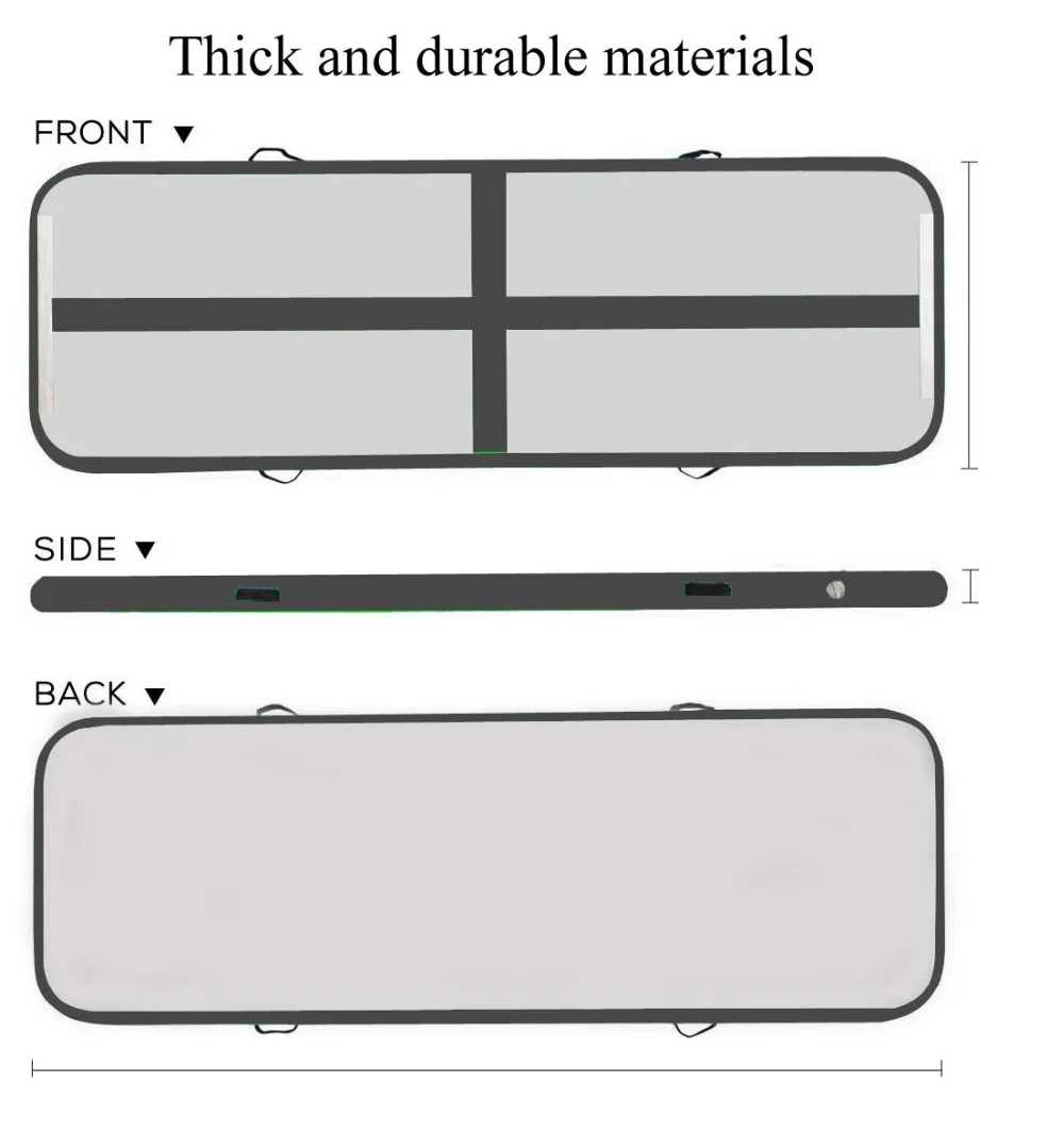 3M4M5M надувной гимнастический AirTrack акробатика воздуха трек пол батут для домашнего использования/обучение/Чирлидинг/пляж