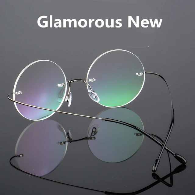 Steve Jobs Star Style Ultra light Memory Titanium Wired Rimless