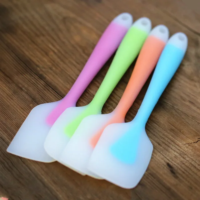

Free shipping Kitchen Mixing Scraper Household Big Size Silicone Pastry Spatulas Cake Tool Metal Reinforced Handle