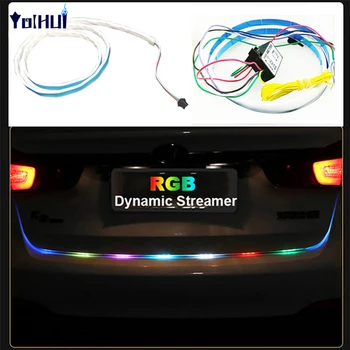 

12V LED Tail Lights Strip Car LED Trunk Light RGB Dynamic Streamer Brake Turn Signal Warning Lights Strips