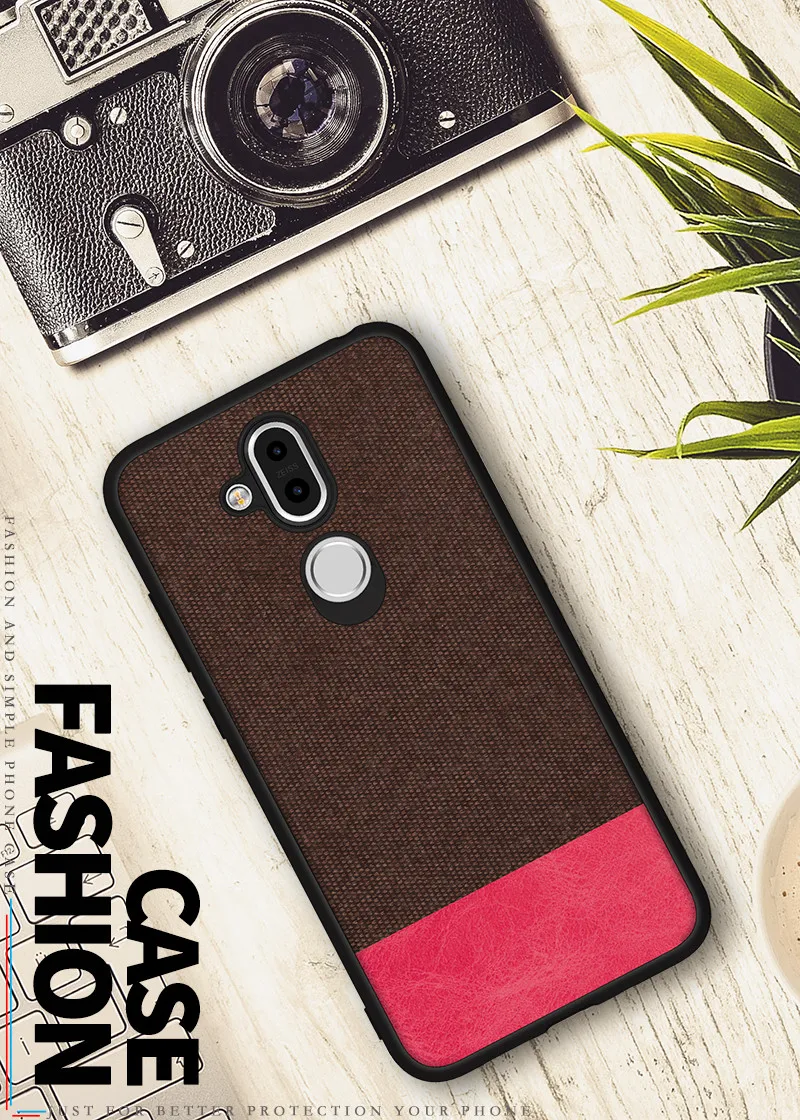 For Nokia X7 Case New Nokia 8.1 Case Full protection Hybrid PU Cloth TPU Business Dark Gentleman Case For Nokia X7 Case21