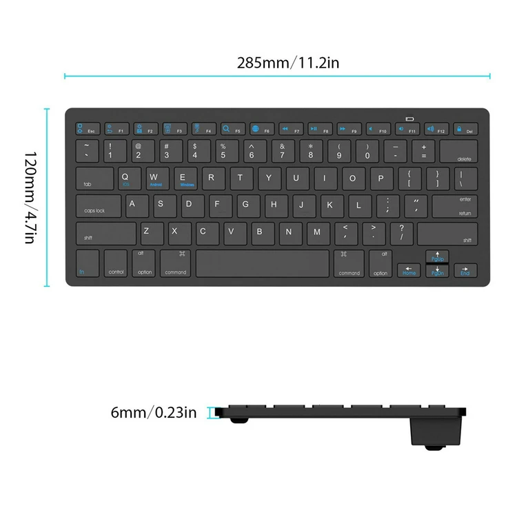 

Professional Ultra-slim Wireless Keyboard Bluetooth 3.0 Keyboard Teclado for Apple for iPad Series iOS System for Smartphone